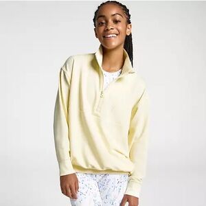 DG2 Girls' Sportswear Velour Pullover Pale Yellow Hoodie NWT Size L (14)